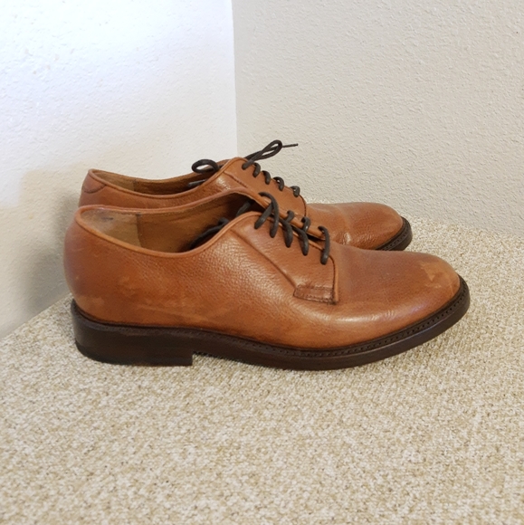 Frye Brown Leather Derby Shoes main image 7